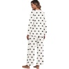 image:imagePrinStory Fluffy Flannel Winter Pajamas for Women  Plush Fleece Warmth 2Piece Fuzzy Pajama Set with PocketsFpwhite Black Heart