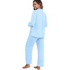 image:imagePrinStory Fluffy Pajamas for Women Winter Soft Fleece Warm Pajama Set Fuzzy Pjs Flannel 2 Piece Lounge Sets with PocketsBlue