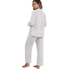 image:imagePrinStory Fluffy Pajamas for Women Winter Soft Fleece Warm Pajama Set Fuzzy Pjs Flannel 2 Piece Lounge Sets with PocketsLight Gray