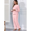 image:imagePrinStory Fluffy Pajamas for Women Winter Soft Fleece Warm Pajama Set Fuzzy Pjs Flannel 2 Piece Lounge Sets with PocketsLight Pink