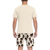image:imagePrinStory Men Pajama Set Summer Pjs Sleepwear Short Sleeve Graphic Tee and Printed Shorts Novelty Loungewear With Pocket0 Khaki Ape Man