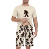 image:imagePrinStory Men Pajama Set Summer Pjs Sleepwear Short Sleeve Graphic Tee and Printed Shorts Novelty Loungewear With Pocket0 Khaki Ape Man
