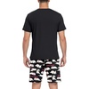 image:imagePrinStory Men Pajama Set Summer Pjs Sleepwear Short Sleeve Graphic Tee and Printed Shorts Novelty Loungewear With PocketBlack Bottom Bago