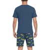 image:imagePrinStory Men Pajama Set Summer Pjs Sleepwear Short Sleeve Graphic Tee and Printed Shorts Novelty Loungewear With PocketBlue Sea Bass