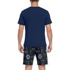 image:imagePrinStory Men Pajama Set Summer Pjs Sleepwear Short Sleeve Graphic Tee and Printed Shorts Novelty Loungewear With PocketNavy Blue Bear