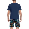 image:imagePrinStory Men Pajama Set Summer Pjs Sleepwear Short Sleeve Graphic Tee and Printed Shorts Novelty Loungewear With PocketTibetan Blue Sloth