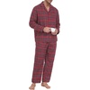 image:imagePrinStory Mens Flannel Pajamas Sets  Soft Cotton Classic Plaid Long Sleeve Pjs Sleepwear Lounge Set with Pockets01red Blue Green Plaid