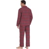 image:imagePrinStory Mens Flannel Pajamas Sets  Soft Cotton Classic Plaid Long Sleeve Pjs Sleepwear Lounge Set with Pockets01red Blue Green Plaid