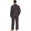 image:imagePrinStory Mens Flannel Pajamas Sets  Soft Cotton Classic Plaid Long Sleeve Pjs Sleepwear Lounge Set with Pockets02navy Blue Red Plaid