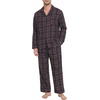 image:imagePrinStory Mens Flannel Pajamas Sets  Soft Cotton Classic Plaid Long Sleeve Pjs Sleepwear Lounge Set with Pockets02navy Blue Red Plaid