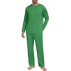 image:imagePrinStory Mens Pajama Set Soft Long Sleeve Shirts and Pants Mens Pjs Loungewear 2025 OutfitsGreen