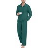 image:imagePrinStory Mens Pajama Set Soft Pjs Sleepwear Nightwear Quick Dry Long Sleeve TwoPieces Loungewear Modal Sleep Sets