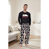 image:imagePrinStory Mens Pajama Sets Loungewear Sleepwear Pjs Lightweight Long Sleeve Shirts amp Bottoms Soft Comfy Sleep Sets S2XLFp Black Bottom Bago