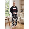 image:imagePrinStory Mens Pajama Sets Loungewear Sleepwear Pjs Lightweight Long Sleeve Shirts amp Bottoms Soft Comfy Sleep Sets S2XLFp Black Bottom Bago