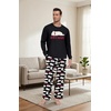 image:imagePrinStory Mens Pajama Sets Loungewear Sleepwear Pjs Lightweight Long Sleeve Shirts amp Bottoms Soft Comfy Sleep Sets S2XLFp Black Bottom Bago