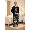 image:imagePrinStory Mens Pajama Sets Loungewear Sleepwear Pjs Lightweight Long Sleeve Shirts amp Bottoms Soft Comfy Sleep Sets S2XLFp Dw Black Alpaca