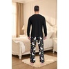 image:imagePrinStory Mens Pajama Sets Loungewear Sleepwear Pjs Lightweight Long Sleeve Shirts amp Bottoms Soft Comfy Sleep Sets S2XLFp Dw Black Alpaca