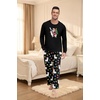 image:imagePrinStory Mens Pajama Sets Loungewear Sleepwear Pjs Lightweight Long Sleeve Shirts amp Bottoms Soft Comfy Sleep Sets S2XLFp Dw Black Alpaca