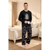 image:imagePrinStory Mens Pajama Sets Loungewear Sleepwear Pjs Lightweight Long Sleeve Shirts amp Bottoms Soft Comfy Sleep Sets S2XLFp Dw Black Lamp