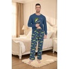 image:imagePrinStory Mens Pajama Sets Loungewear Sleepwear Pjs Lightweight Long Sleeve Shirts amp Bottoms Soft Comfy Sleep Sets S2XLFp Dw Blue Sea Bass