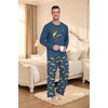 image:imagePrinStory Mens Pajama Sets Loungewear Sleepwear Pjs Lightweight Long Sleeve Shirts amp Bottoms Soft Comfy Sleep Sets S2XLFp Dw Blue Sea Bass