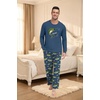 image:imagePrinStory Mens Pajama Sets Loungewear Sleepwear Pjs Lightweight Long Sleeve Shirts amp Bottoms Soft Comfy Sleep Sets S2XLFp Dw Blue Sea Bass