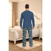 image:imagePrinStory Mens Pajama Sets Loungewear Sleepwear Pjs Lightweight Long Sleeve Shirts amp Bottoms Soft Comfy Sleep Sets S2XLFp Dw Blue Sea Bass