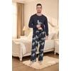 image:imagePrinStory Mens Pajama Sets Loungewear Sleepwear Pjs Lightweight Long Sleeve Shirts amp Bottoms Soft Comfy Sleep Sets S2XLFp Dw Dark Gray Wolf