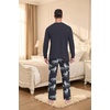 image:imagePrinStory Mens Pajama Sets Loungewear Sleepwear Pjs Lightweight Long Sleeve Shirts amp Bottoms Soft Comfy Sleep Sets S2XLFp Dw Dark Gray Wolf
