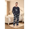 image:imagePrinStory Mens Pajama Sets Loungewear Sleepwear Pjs Lightweight Long Sleeve Shirts amp Bottoms Soft Comfy Sleep Sets S2XLFp Dw Dark Gray Wolf