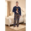image:imagePrinStory Mens Pajama Sets Loungewear Sleepwear Pjs Lightweight Long Sleeve Shirts amp Bottoms Soft Comfy Sleep Sets S2XLFp Dw Navy Flames