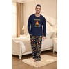 image:imagePrinStory Mens Pajama Sets Loungewear Sleepwear Pjs Lightweight Long Sleeve Shirts amp Bottoms Soft Comfy Sleep Sets S2XLFp Dw Navy Flames