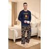 image:imagePrinStory Mens Pajama Sets Loungewear Sleepwear Pjs Lightweight Long Sleeve Shirts amp Bottoms Soft Comfy Sleep Sets S2XLFp Dw Navy Flames