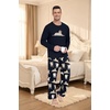 image:imagePrinStory Mens Pajama Sets Loungewear Sleepwear Pjs Lightweight Long Sleeve Shirts amp Bottoms Soft Comfy Sleep Sets S2XLFp Dw Navy White Dog