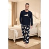 image:imagePrinStory Mens Pajama Sets Loungewear Sleepwear Pjs Lightweight Long Sleeve Shirts amp Bottoms Soft Comfy Sleep Sets S2XLFp Dw Navy White Dog