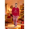 image:imagePrinStory Mens Pajama Sets Loungewear Sleepwear Pjs Lightweight Long Sleeve Shirts amp Bottoms Soft Comfy Sleep Sets S2XLFp Dw Red Elk