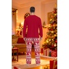 image:imagePrinStory Mens Pajama Sets Loungewear Sleepwear Pjs Lightweight Long Sleeve Shirts amp Bottoms Soft Comfy Sleep Sets S2XLFp Dw Red Elk