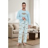 image:imagePrinStory Mens Pajama Sets Loungewear Sleepwear Pjs Lightweight Long Sleeve Shirts amp Bottoms Soft Comfy Sleep Sets S2XLFp Light Blue Cat