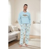 image:imagePrinStory Mens Pajama Sets Loungewear Sleepwear Pjs Lightweight Long Sleeve Shirts amp Bottoms Soft Comfy Sleep Sets S2XLFp Light Blue Cat