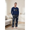 image:imagePrinStory Mens Pajama Sets Loungewear Sleepwear Pjs Lightweight Long Sleeve Shirts amp Bottoms Soft Comfy Sleep Sets S2XLFp Navy Blue Bear
