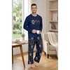 image:imagePrinStory Mens Pajama Sets Loungewear Sleepwear Pjs Lightweight Long Sleeve Shirts amp Bottoms Soft Comfy Sleep Sets S2XLFp Navy Blue Bear