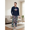 image:imagePrinStory Mens Pajama Sets Loungewear Sleepwear Pjs Lightweight Long Sleeve Shirts amp Bottoms Soft Comfy Sleep Sets S2XLFp Navy Blue Dinosaur