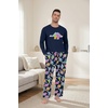 image:imagePrinStory Mens Pajama Sets Loungewear Sleepwear Pjs Lightweight Long Sleeve Shirts amp Bottoms Soft Comfy Sleep Sets S2XLFp Navy Blue Dinosaur