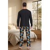 image:imagePrinStory Mens Pajama Sets Loungewear Sleepwear Pjs Lightweight Long Sleeve Shirts amp Bottoms Soft Comfy Sleep Sets S2XLFp Pizza Ufo
