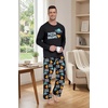 image:imagePrinStory Mens Pajama Sets Loungewear Sleepwear Pjs Lightweight Long Sleeve Shirts amp Bottoms Soft Comfy Sleep Sets S2XLFp Pizza Ufo