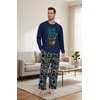 image:imagePrinStory Mens Pajama Sets Loungewear Sleepwear Pjs Lightweight Long Sleeve Shirts amp Bottoms Soft Comfy Sleep Sets S2XLFp Tibetan Blue Sloth
