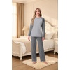 image:imagePrinStory Mens Pajama Sets Loungewear Sleepwear Pjs Lightweight Long Sleeve Shirts and Bottoms Soft Comfy Sleep Sets S4XL0dark Gray