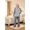 image:imagePrinStory Mens Pajama Sets Loungewear Sleepwear Pjs Lightweight Long Sleeve Shirts and Bottoms Soft Comfy Sleep Sets S4XL0dark Gray