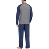 image:imagePrinStory Mens Pajama Sets Loungewear Sleepwear Pjs Lightweight Long Sleeve Shirts and Bottoms Soft Comfy Sleep Sets S4XL0navy Blue