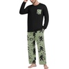 image:imagePrinStory Mens Pajama Sets Loungewear Sleepwear Pjs Lightweight Long Sleeve Shirts and Bottoms Soft Comfy Sleep Sets S4XLApricot Ape Man